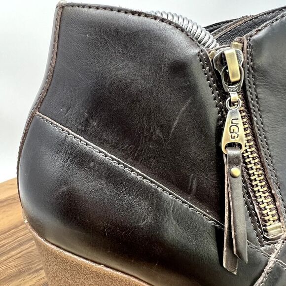 UGG Black and Brown Ankle Boots - Picture 10 of 12